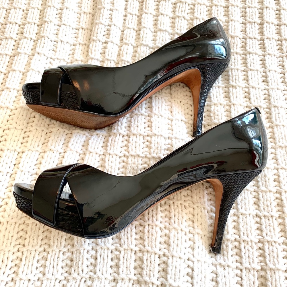 Black Patent Leather Pumps - sz. 7.5